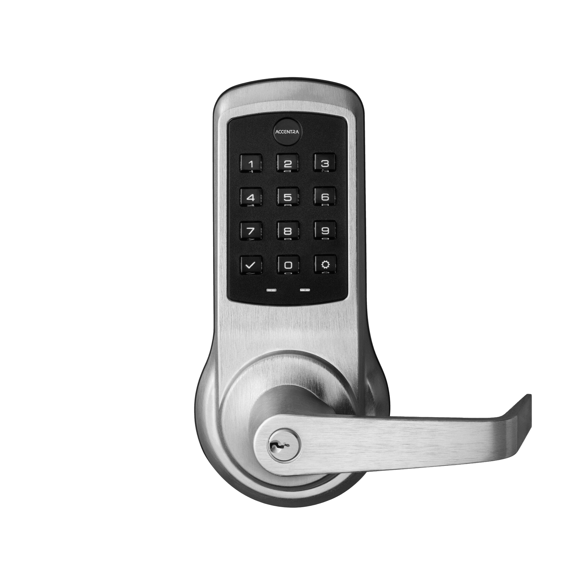 Assa Abloy nexTouch Cylindrical Pushbutton Keypad Lock with Z-Wave and physical key, view 1