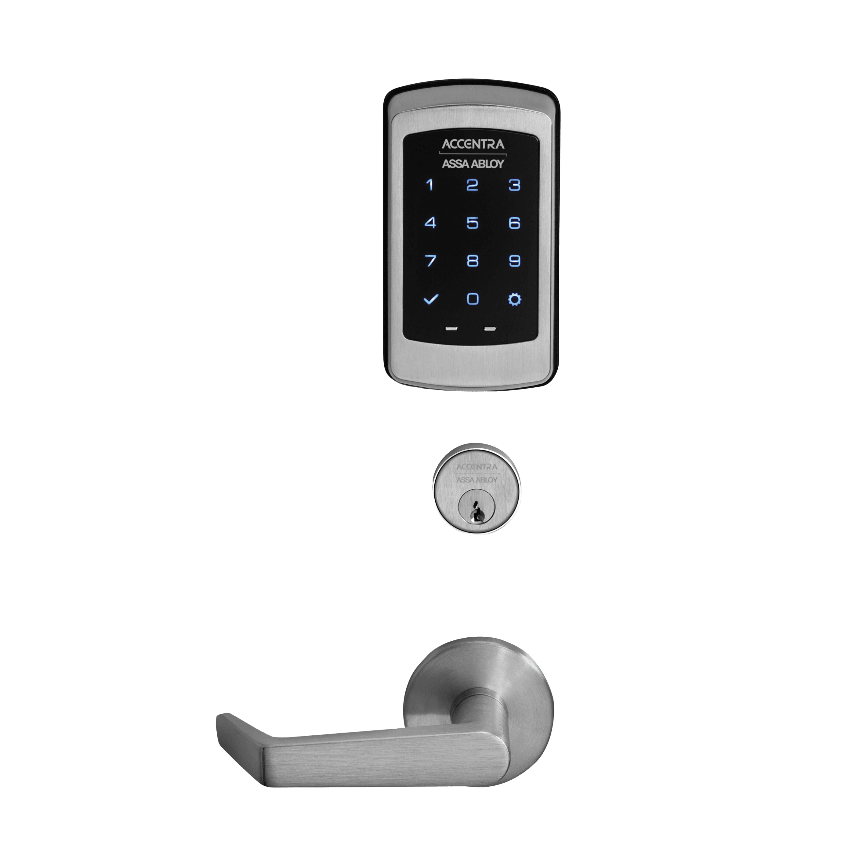 Assa Abloy nexTouch Sectional Mortise Touchscreen Keypad Lock with Accentra Data-on-Card and physical key, view 1