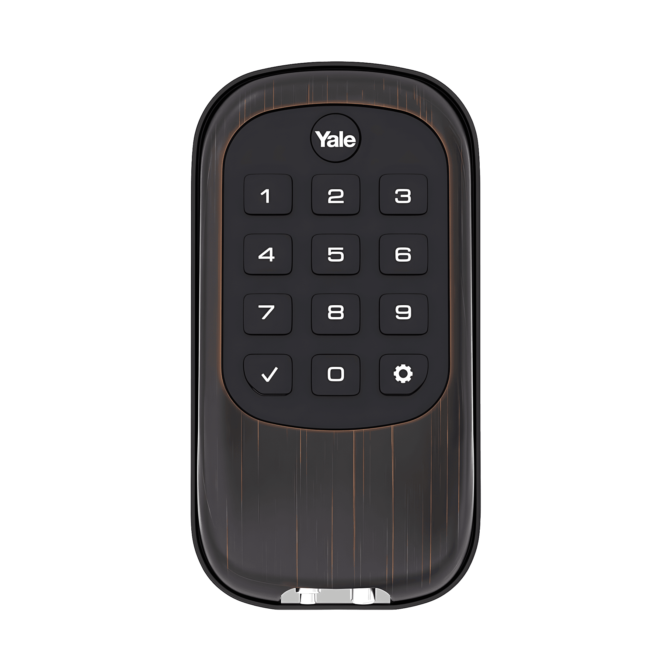Yale Real Living Key-Free Push-Button Deadbolt (YRD110-NR), view 1