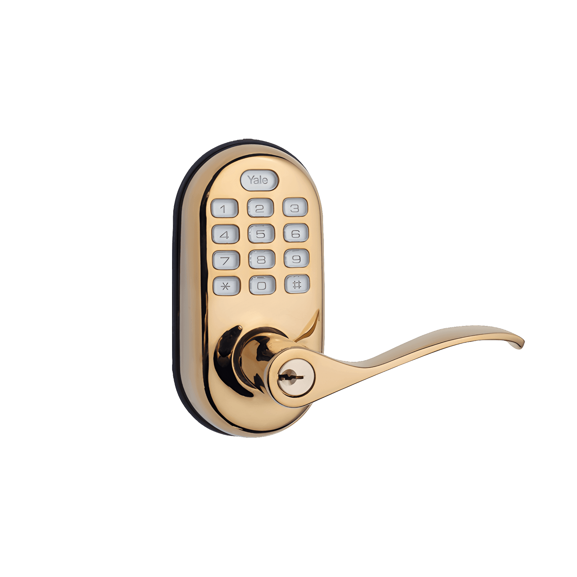 Yale Real Living Push-Button Lever Lock (YRL210), view 1