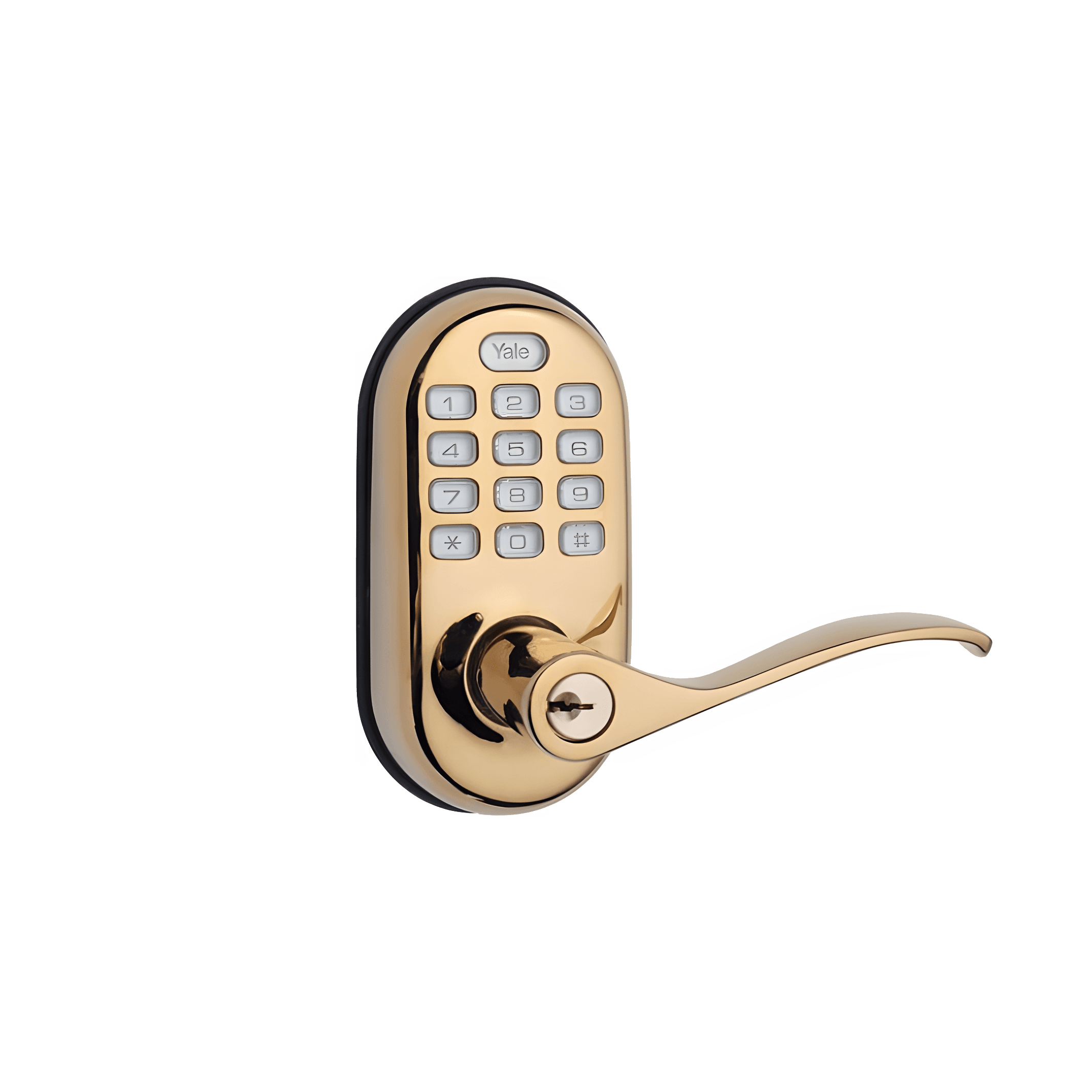 Yale Yale Real Living Push Button Lever Lock with Z-Wave (YRL210-ZW), view 1